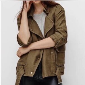 Aritzia Wilfred Free Rayder Jacket- Olive Green Utility style